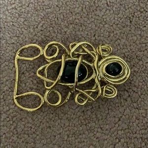 Vintage gold tone Metal decorative belt buckle